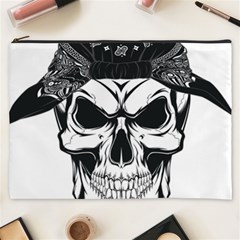 Kerchief Human Skull Cosmetic Bag (xxxl) by Mariart