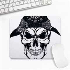 Kerchief Human Skull Large Mousepads by Mariart