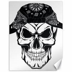 Kerchief Human Skull Canvas 18  X 24  by Mariart