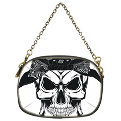 Kerchief Human Skull Chain Purse (two Sides) by Mariart