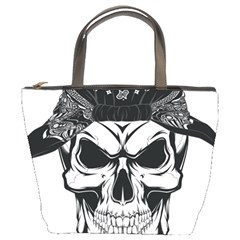 Kerchief Human Skull Bucket Bag by Mariart