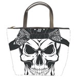 Kerchief Human Skull Bucket Bag Front