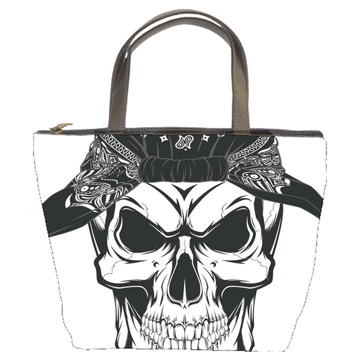 Kerchief Human Skull Bucket Bag