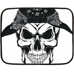 Kerchief Human Skull Fleece Blanket (mini) by Mariart