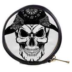 Kerchief Human Skull Mini Makeup Bag by Mariart