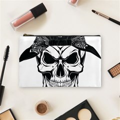 Kerchief Human Skull Cosmetic Bag (medium) by Mariart