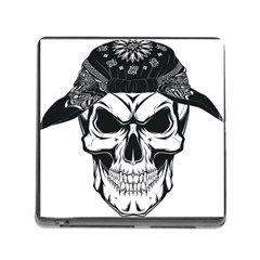 Kerchief Human Skull Memory Card Reader (square 5 Slot) by Mariart