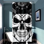 Kerchief Human Skull Shower Curtain 36  x 72  (Stall)  Curtain(36 X72 ) - 33.26 x66.24  Curtain(36 X72 )