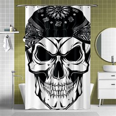 Kerchief Human Skull Shower Curtain 48  X 72  (small)  by Mariart