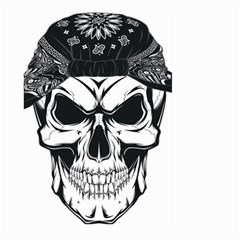 Kerchief Human Skull Large Garden Flag (two Sides) by Mariart