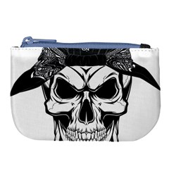 Kerchief Human Skull Large Coin Purse by Mariart