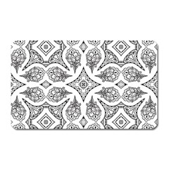 Mandala Line Art Magnet (rectangular) by Mariart