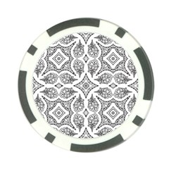 Mandala Line Art Poker Chip Card Guard