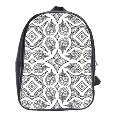 Mandala Line Art School Bag (large) by Mariart