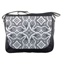 Mandala Line Art Messenger Bag by Mariart