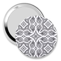 Mandala Line Art 3  Handbag Mirrors by Mariart