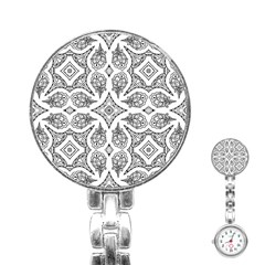 Mandala Line Art Stainless Steel Nurses Watch by Mariart