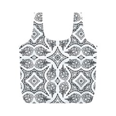 Mandala Line Art Full Print Recycle Bag (m) by Mariart