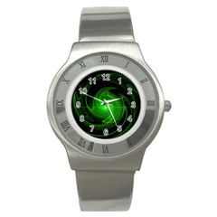 Lines Rays Background Light Stainless Steel Watch