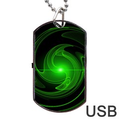 Lines Rays Background Light Dog Tag USB Flash (Two Sides)