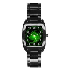 Lines Rays Background Light Stainless Steel Barrel Watch