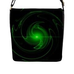 Lines Rays Background Light Flap Closure Messenger Bag (L)