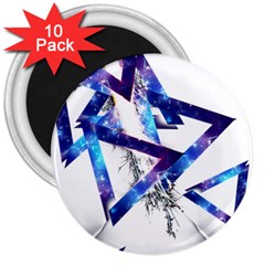 Metal Triangle 3  Magnets (10 Pack)  by Mariart