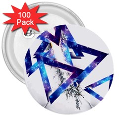 Metal Triangle 3  Buttons (100 Pack)  by Mariart