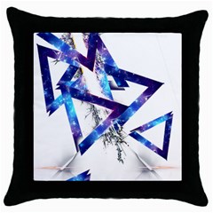 Metal Triangle Throw Pillow Case (black) by Mariart