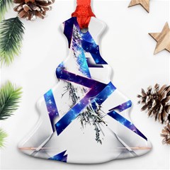 Metal Triangle Christmas Tree Ornament (two Sides) by Mariart