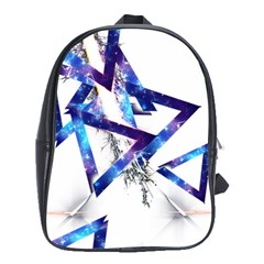 Metal Triangle School Bag (xl) by Mariart