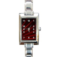 Line Geometric Red Object Tinker Rectangle Italian Charm Watch by Mariart