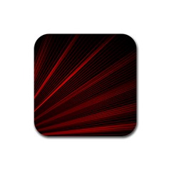 Line Geometric Red Object Tinker Rubber Coaster (square)  by Mariart