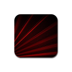 Line Geometric Red Object Tinker Rubber Square Coaster (4 Pack)  by Mariart