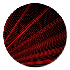 Line Geometric Red Object Tinker Magnet 5  (round) by Mariart