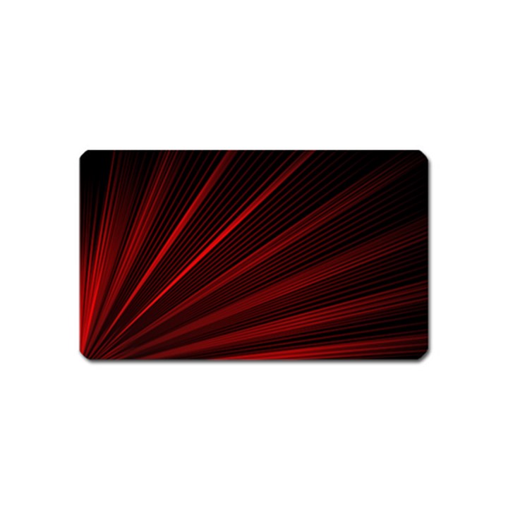 Line Geometric Red Object Tinker Magnet (Name Card)