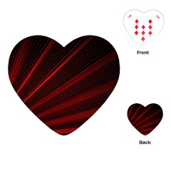 Line Geometric Red Object Tinker Playing Cards (heart)