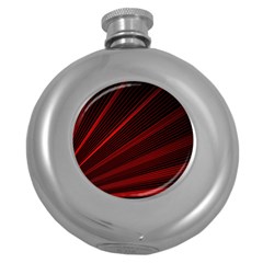 Line Geometric Red Object Tinker Round Hip Flask (5 Oz) by Mariart