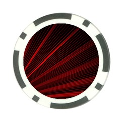 Line Geometric Red Object Tinker Poker Chip Card Guard (10 Pack)