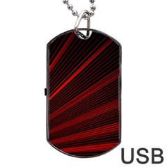 Line Geometric Red Object Tinker Dog Tag Usb Flash (one Side) by Mariart