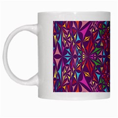 Kaleidoscope Triangle Pattern White Mugs by Mariart