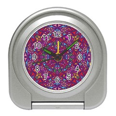 Kaleidoscope Triangle Pattern Travel Alarm Clock by Mariart