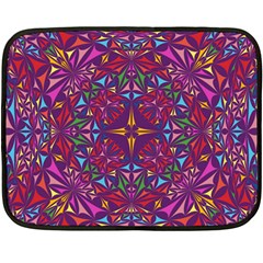 Kaleidoscope Triangle Pattern Double Sided Fleece Blanket (mini)  by Mariart