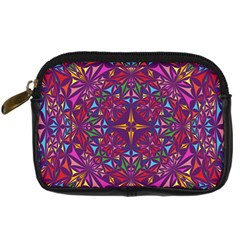 Kaleidoscope Triangle Pattern Digital Camera Leather Case by Mariart