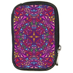 Kaleidoscope Triangle Pattern Compact Camera Leather Case by Mariart