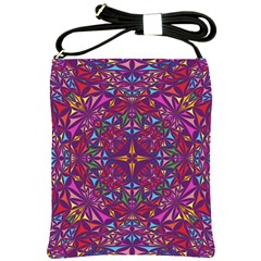 Kaleidoscope Triangle Pattern Shoulder Sling Bag by Mariart