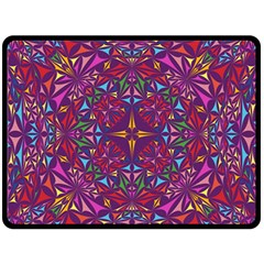 Kaleidoscope Triangle Pattern Fleece Blanket (large)  by Mariart