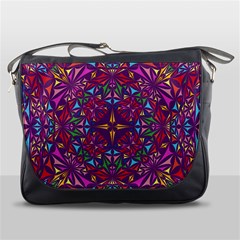 Kaleidoscope Triangle Pattern Messenger Bag by Mariart