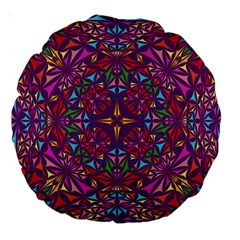 Kaleidoscope Triangle Pattern Large 18  Premium Round Cushions by Mariart