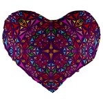 Kaleidoscope Triangle Pattern Large 19  Premium Heart Shape Cushions Front